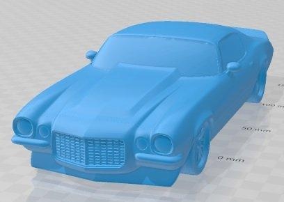 chevrolet camaro 1970 protouring printable car automotive diorama modeling hobby solid scale model 3d print model - Mito3D
