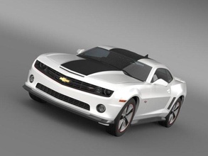 chevrolet camaro 2013 caldo ruote 3d modello in sport macchine 3dexport macchina veicolo auto automobile higt poli 3d print model - Mito3D