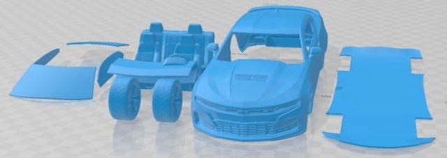 chevrolet camaro rs 2019 printable car automotive slot scalextric tamiya rc miniz hobby micro diecast 3d print model - Mito3D