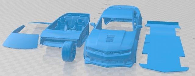 chevrolet camaro z28 2014 imprimible coche vehiculo automotor espacio scalextric Tamiya rc miniz pasatiempo micro 3d print model - Mito3D