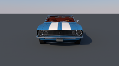 chevrolet camaro z28 convertible 1967 free car high-poly cabriolet oldschool 3d print model - Mito3D
