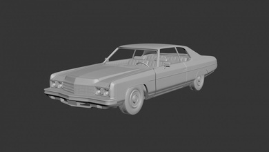 chevrolet caprice 1973 3d print model in automotive 3dexport car cars hobby american auto coupe wheel classic muscle printcar drive rc toy plastic 3d print model - Mito3D