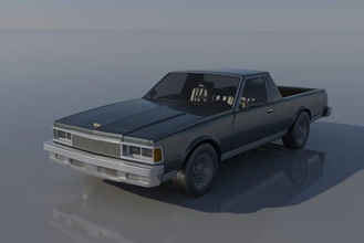 chevrolet caprice pickup 1977 car cars vehicle hobby auto automotive wheel classic sla fdm printcar print rc toy interior exterior 3d print model - Mito3D