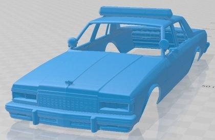 chevrolet capricho xerife 1978 polícia imprimível corpo carro 3d impressão modelo in automotivo 3dexport fenda escalextrico tamiya rc miniz passatempo micro 3d print model - Mito3D