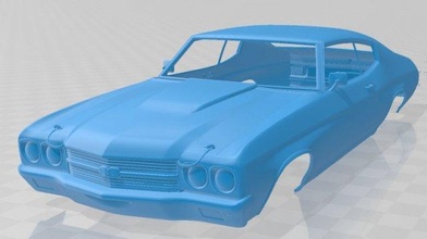 chevrolet chevelle ss 396 hardtop coupe 1970 3d print model in automotive 3dexport printable body car slot scalextric tamiya rc radio control shell muscle chevy 3d print model - Mito3D