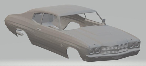 chevrolet chevelle ss 396 hardtop coupe 1970 3d print model in automotive 3dexport printable body car slot scalextric tamiya rc radio control shell muscle chevy 3d print model - Mito3D