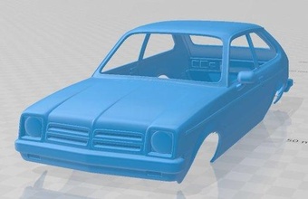 Chevrolet chevette cupê 1976 imprimível corpo carro fenda escalextrico Tamiya rc miniz passatempo micro 3d print model - Mito3D