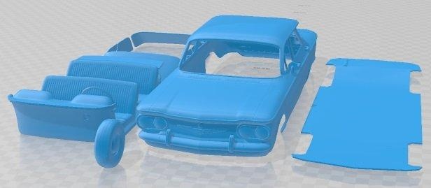 chevrolet corvair sedan 1960 printable car automotive slot scalextric tamiya rc miniz hobby micro diecast 3d print model - Mito3D