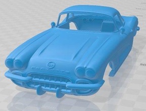 chevrolet corbeta 1962 imprimible cuerpo coche vehiculo 3d impresión modelo in automotor 3dexport espacio scalextric tamiya rc miniz pasatiempo micro 3d print model - Mito3D