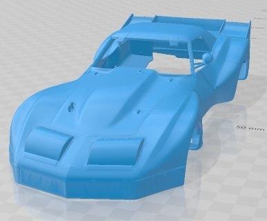 chevrolet corvette 76 greenwood printable body car 3d print model automotive slot scalextric tamiya rc miniz hobby micro 3d print model - Mito3D
