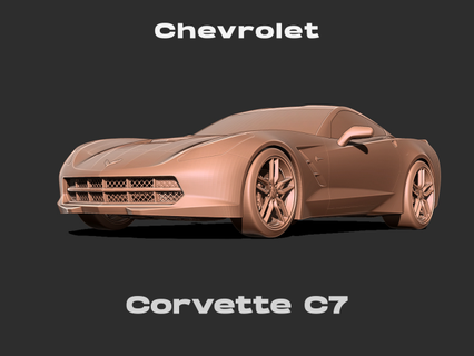 chevrolet corvette c7 toys coupe corvete 2020 2017 2019 american sport 2016 custom usa chevy vette tuning grand fast 2018 car 3d print model - Mito3D