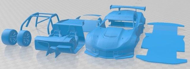 chevrolet corvette c7r 2015 printable car automotive slot scalextric tamiya rc miniz hobby micro diecast 3d print model - Mito3D