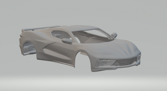 chevrolet korvet c8 2020 3d yazdır model in araç 3dexport döküm sıcak tekerlekler yuva slotcar slot car oyuncaklar araba 3dpirnt baskı yazdırılabilir 3d print model - Mito3D
