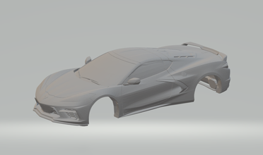 chevrolet corvette c8 2020 diecast hotwheels slotcar Auto slot hot scx 3d print model - Mito3D