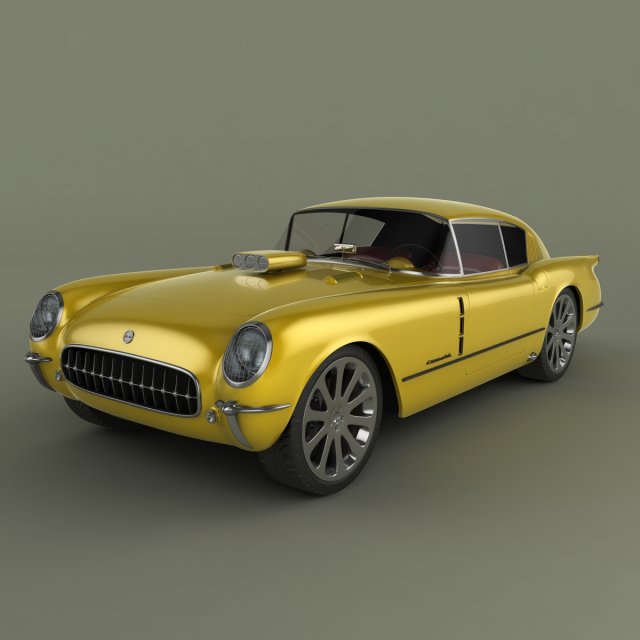 Chevrolet corveta corvair personalizadas carro clássico esporte 3D print model - Mito3D