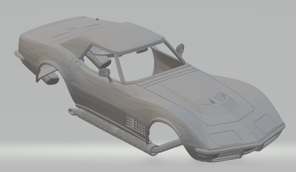 chevrolet corveta arraia lt1 imprimível corpo carro 3d impressão modelo in automotivo 3dexport fenda escalextrico tamiya rc rádio controle 3D print model - Mito3D