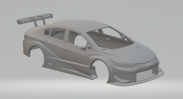 chevrolet cruze carrera coche vehiculo vehículo fundido presión tragamonedas ruedas calientes miniaturas espacio impresión impreso caliente 3d print model - Mito3D