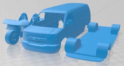 chevrolet expressar 2011 imprimível furgão 3d impressão modelo in automotivo 3dexport fenda escalextrico tamiya rc miniz passatempo micro 3d print model - Mito3D