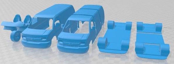 chevrolet Rápido panel 2003 imprimible camioneta espacio scalextric Tamiya rc miniz pasatiempo micro 3d print model - Mito3D