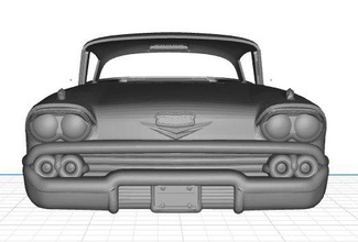 chevrolet impala 1958 imprimível corpo carro 3d impressão modelo in automotivo 3dexport garoto escala rc fenda escalextrico americano filme velho vintage 3d print model - Mito3D
