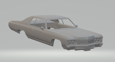 chevrolet impala cupê 71 3d impressão modelo in veículo 3dexport hotwheels diecast scx fenda carro slotcar stl imprimível rcmodel corpo gm buick 3d print model - Mito3D