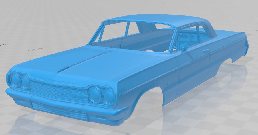 chevrolet impala ss 1964 yazdırılabilir vücut araba 3d yazdır model in otomotiv 3dexport yuva ölçülü tamiya rc miniz hobi mikro döküm 3D print model - Mito3D