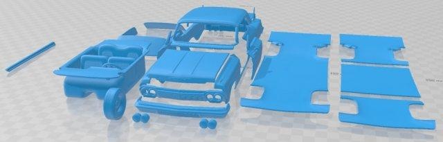 chevrolet impala ss 409 1962 imprimible coche vehiculo automotor espacio scalextric Tamiya rc miniz pasatiempo micro 3d print model - Mito3D
