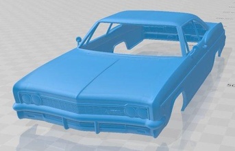 chevrolet impala ss sport coupe 1966 printable body car slot scalextric tamiya rc miniz hobby micro 3d print model - Mito3D