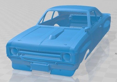 chevrolet ópalo d3 1972 imprimible cuerpo coche vehiculo 3d impresión modelo automotor espacio scalextric Tamiya rc miniz pasatiempo micro 3d print model - Mito3D