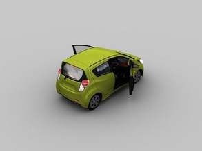 chevrolet spark lowpoly 3d model in compact cars 3dexport 2022 hatchback car usa american gm popular z4 coupe volkswagen vw traditional style europe euro 3d print model - Mito3D