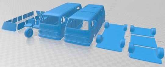 chevrolet sportvan 1968 stampabile furgone fessura scalextric tamiya rc miniz passatempo micro 3d print model - Mito3D