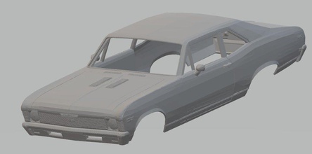 chevy nova ss printable body car 3d print model in automotive 3dexport slot scalextric tamiya rc miniz 3d print model - Mito3D