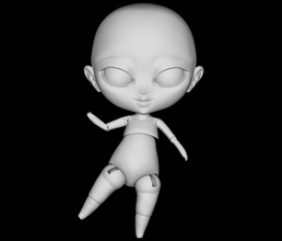 chibi bjd muñeca 3d impresión modelo in juguetes 3dexport anime manga cuerpo dibujos animados personaje niño figura juego gametoy niña humano maniquí marioneta estatua juguete mujer 3d print model - Mito3D