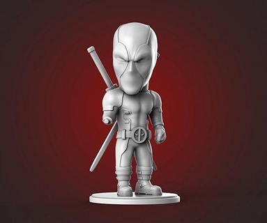 chibi deadpool  man chibi deadpool statue villain miniature figurines character sculpture sword marvel avengers male infinity war gore xmen thanos iron man batman  3d print model - Mito3D