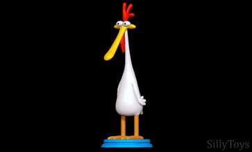 poulet vache dessin animé anthro oiseau aviaire Masculin 3d print model - Mito3D