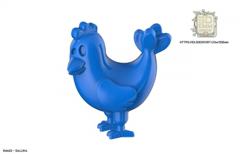 chicken piece component sculpture element gold silver plastic figure farm 3d print model - Mito3D