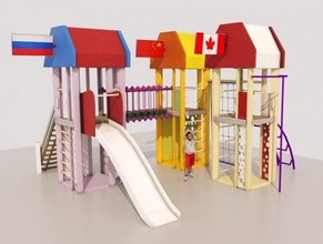 childrens playground 3d model in 3dexport 5m 3d print model - Mito3D
