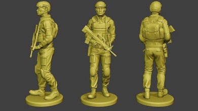china actual special forces pap 0001 3d print model in figurines 3dexport army man people modern soldier qbz-95 warfare survive military vegetation dioram camouflage company shotgun 3d print model - Mito3D