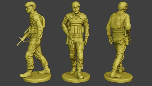 China tatsächlich Besondere Kräfte Brei 0004 Armee modern Soldat qbz 95 Krieg überleben Militär Vegetation Dioram Tarnung Waffe Unternehmen Schrotflinte 3D print model - Mito3D