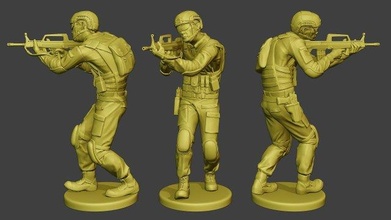 china actual special forces pap 0006 3d print model in figurines 3dexport army man people modern soldier qbz-95 warfare survive military vegetation dioram camouflage company shotgun 3d print model - Mito3D