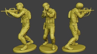 china actual special forces pap 0008 3d print model in figurines 3dexport army man people modern soldier qbz-95 warfare survive military vegetation dioram camouflage company shotgun 3d print model - Mito3D