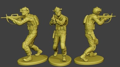 china actual special forces pap 0013 3d print model in figurines 3dexport army man people modern soldier qbz-95 warfare survive military vegetation dioram camouflage company shotgun 3d print model - Mito3D