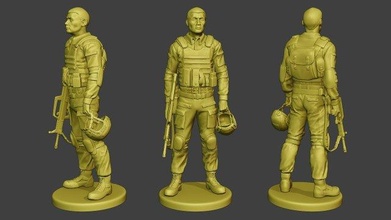 china actual special forces pap 0020 3d print model in figurines 3dexport army man people modern soldier qbz-95 warfare survive military vegetation dioram camouflage company shotgun 3d print model - Mito3D