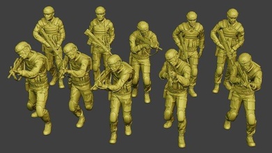 china actual special forces pap pack1 3d print model in figurines 3dexport army man people modern soldier qbz-95 warfare survive military vegetation dioram camouflage company shotgun 3d print model - Mito3D