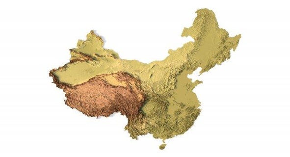 Cina stl 3d Stampa modello terreno carta geografica paesaggio nazione sollievo geografia continente montagna terra 3d print model - Mito3D