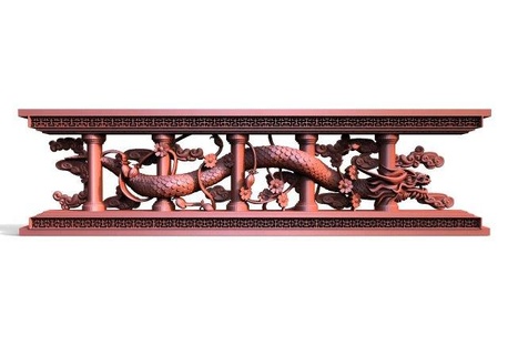 Chinesisch Drachen cnc Zeichen Logos Kunst Linderung Fantasie Blumen 3d print model - Mito3D