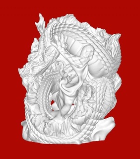 chinese dragon wine holder kitchen dining 3d print model - Mito3D