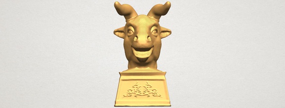 chinese horoscope bull 02 car chair tree table sofa character game exterior human interior people girl house miniatures figurines sculpture animal zodiac 3d print model - Mito3D