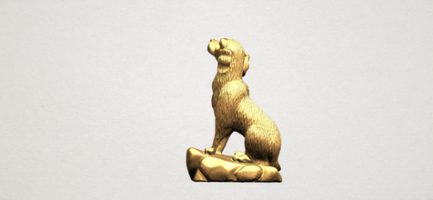 chinesisch horoskop of hund 3d drucken modell tiere 3dexport modern innere dekorativ detailliert haus dekor zeichen miniaturen figuren skulptur 3d print model - Mito3D