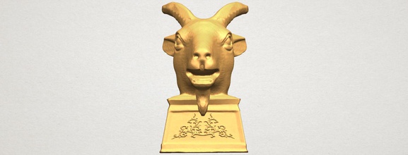chinese horoscope of goat 02 3d print model in signs logos 3dexport car chair tree table sofa character game exterior human interior people girl house miniatures figurines sculpture animal zodiac 3d print model - Mito3D